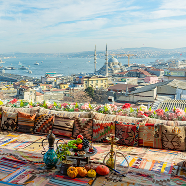 Terrace Shot with Bosphorus View